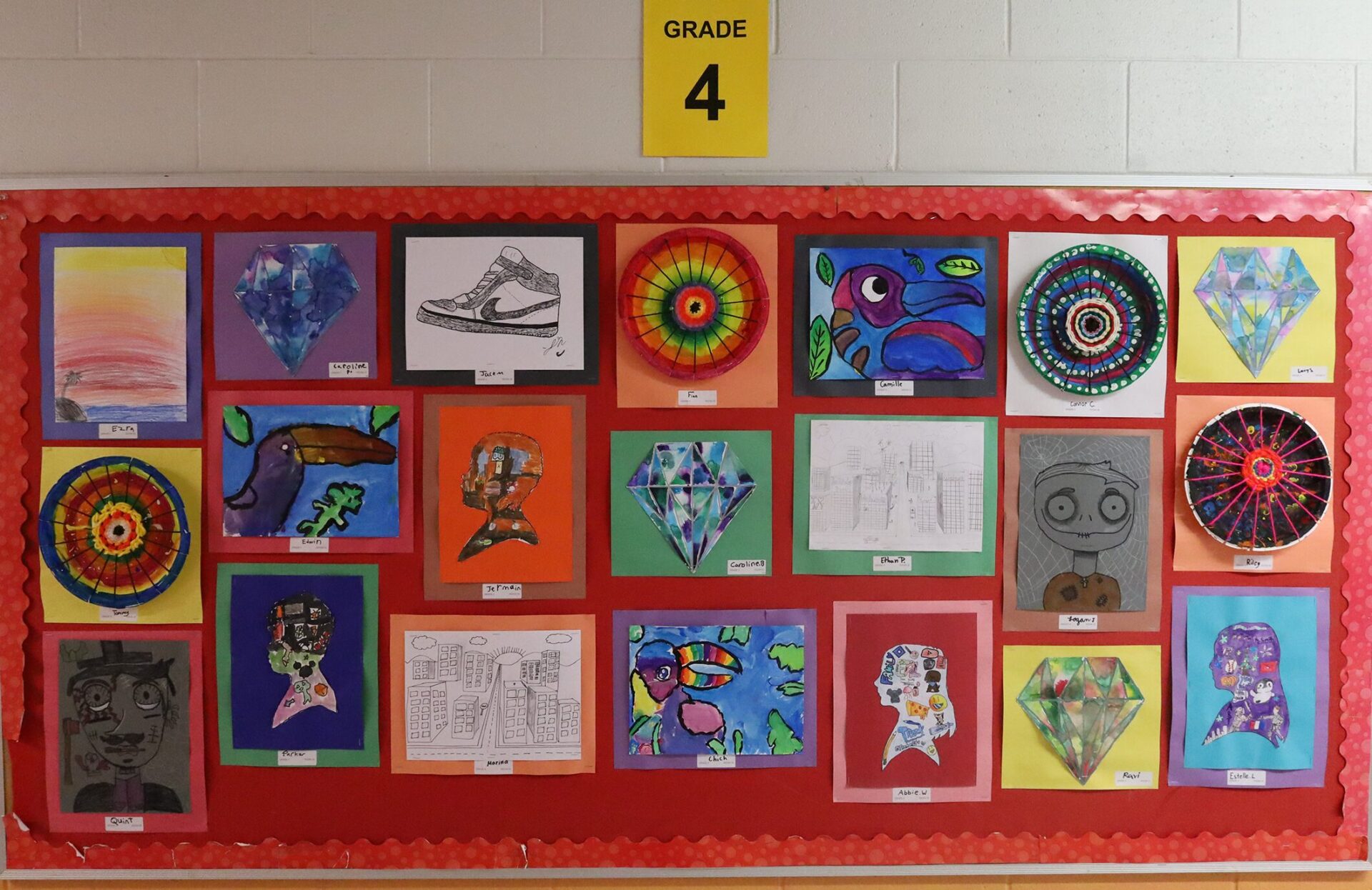 Fourth grade work featured in Byam Elementary School's Art night on Wednesday, May 27, 2026.