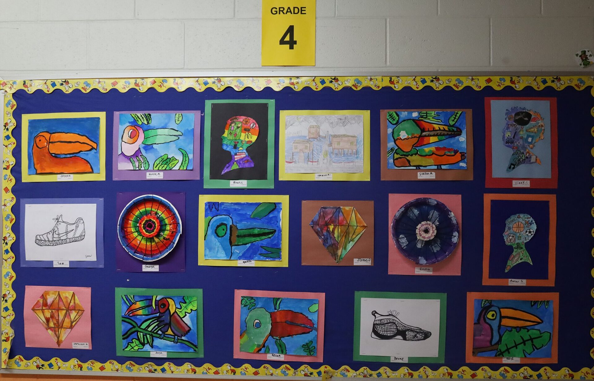 Fourth grade work featured in Byam Elementary School's Art night on Wednesday, May 27, 2026.