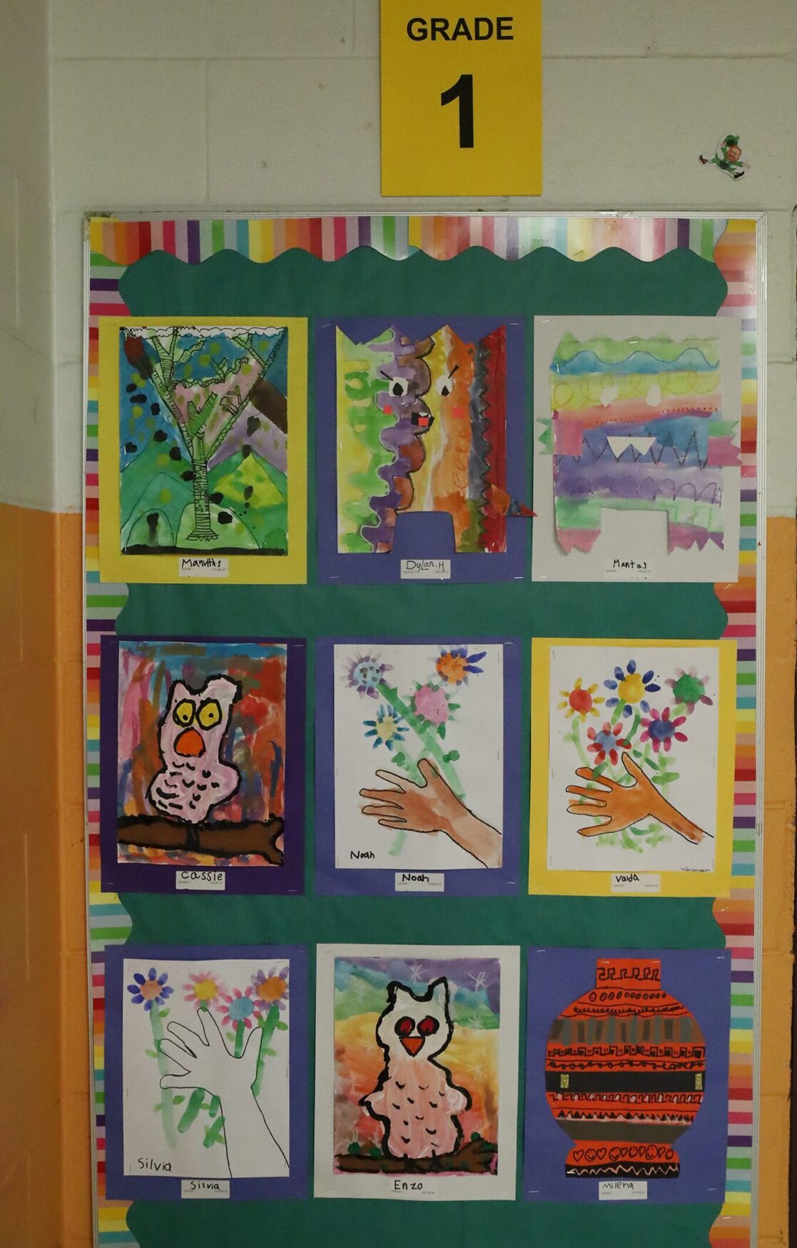 First grade work featured in Byam Elementary School's Art night on Wednesday, May 27, 2026.