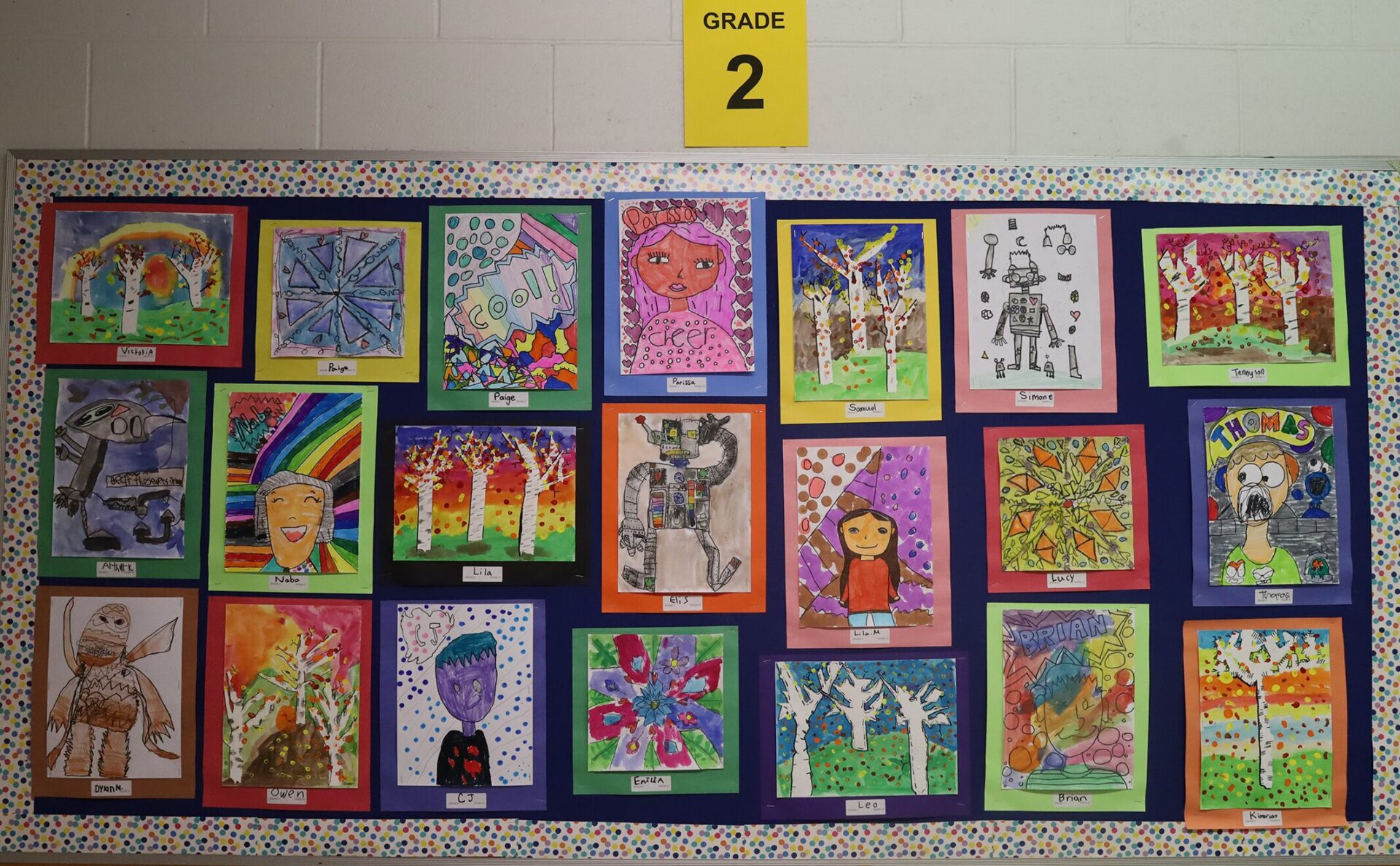 Second grade work featured in Byam Elementary School's Art night on Wednesday, May 27, 2026.