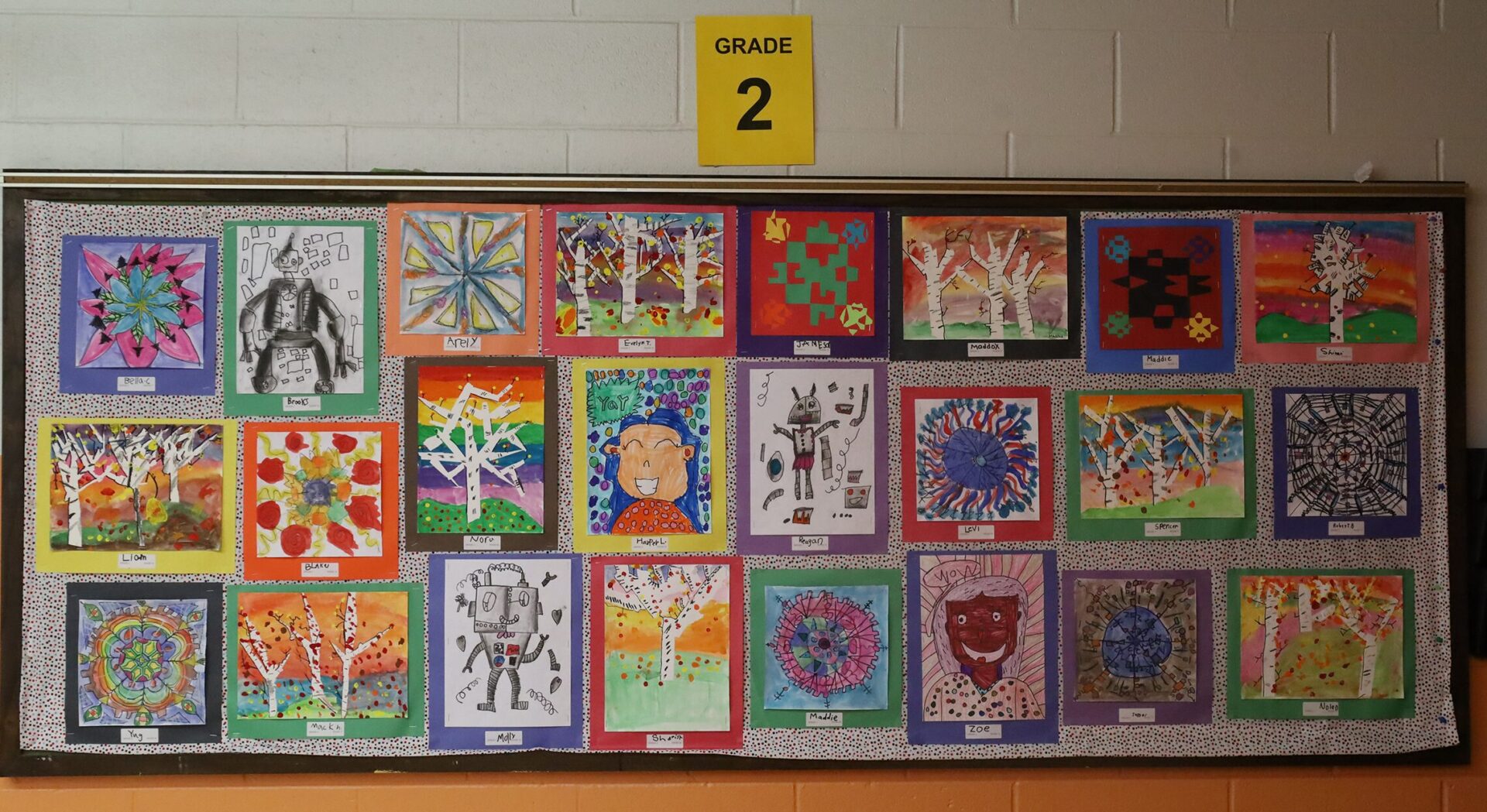 Second grade work featured in Byam Elementary School's Art night on Wednesday, May 27, 2026.