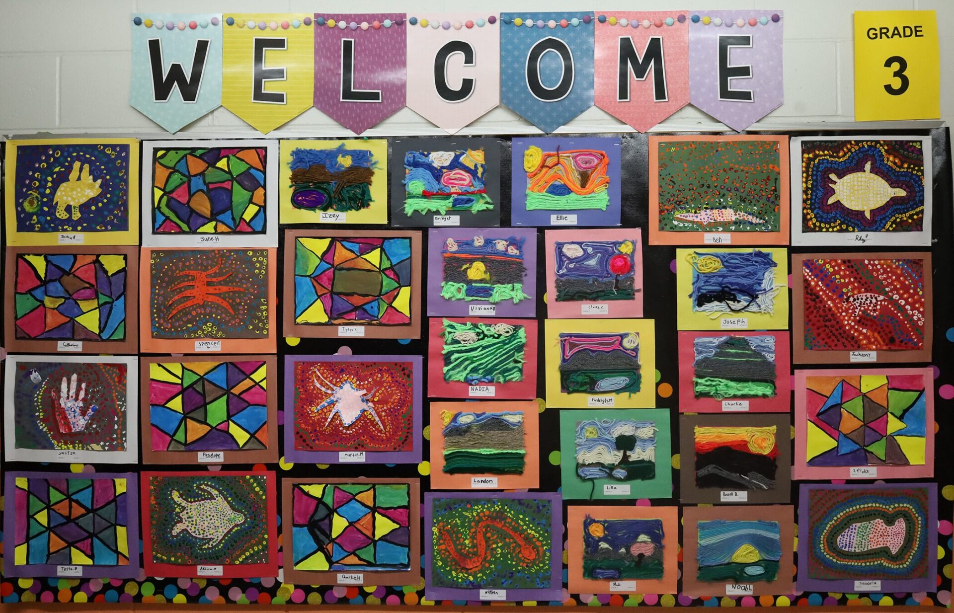 Third grade work featured in Byam Elementary School's Art night on Wednesday, May 27, 2026.