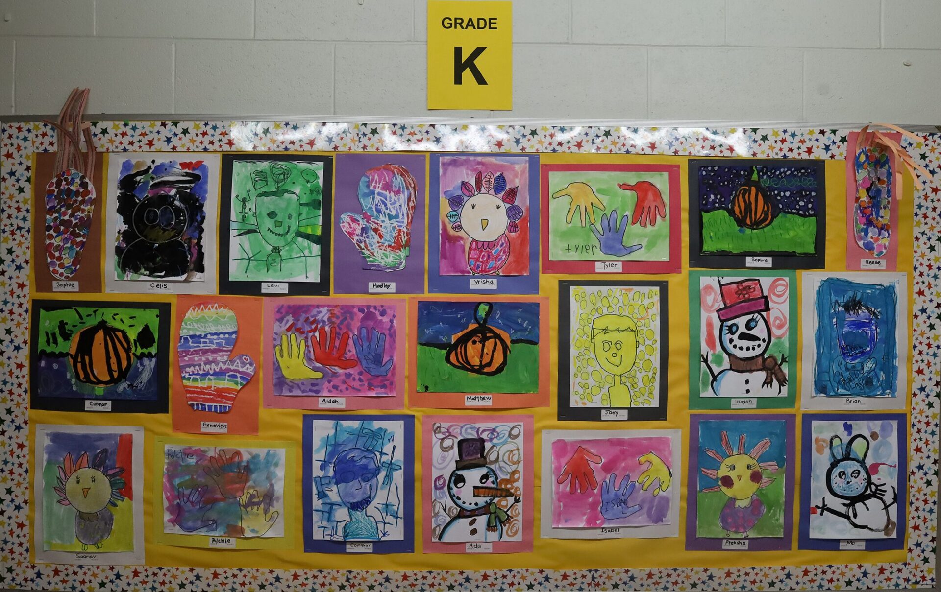 Kindergarten work featured in Byam Elementary School's Art night on Wednesday, May 27, 2026.