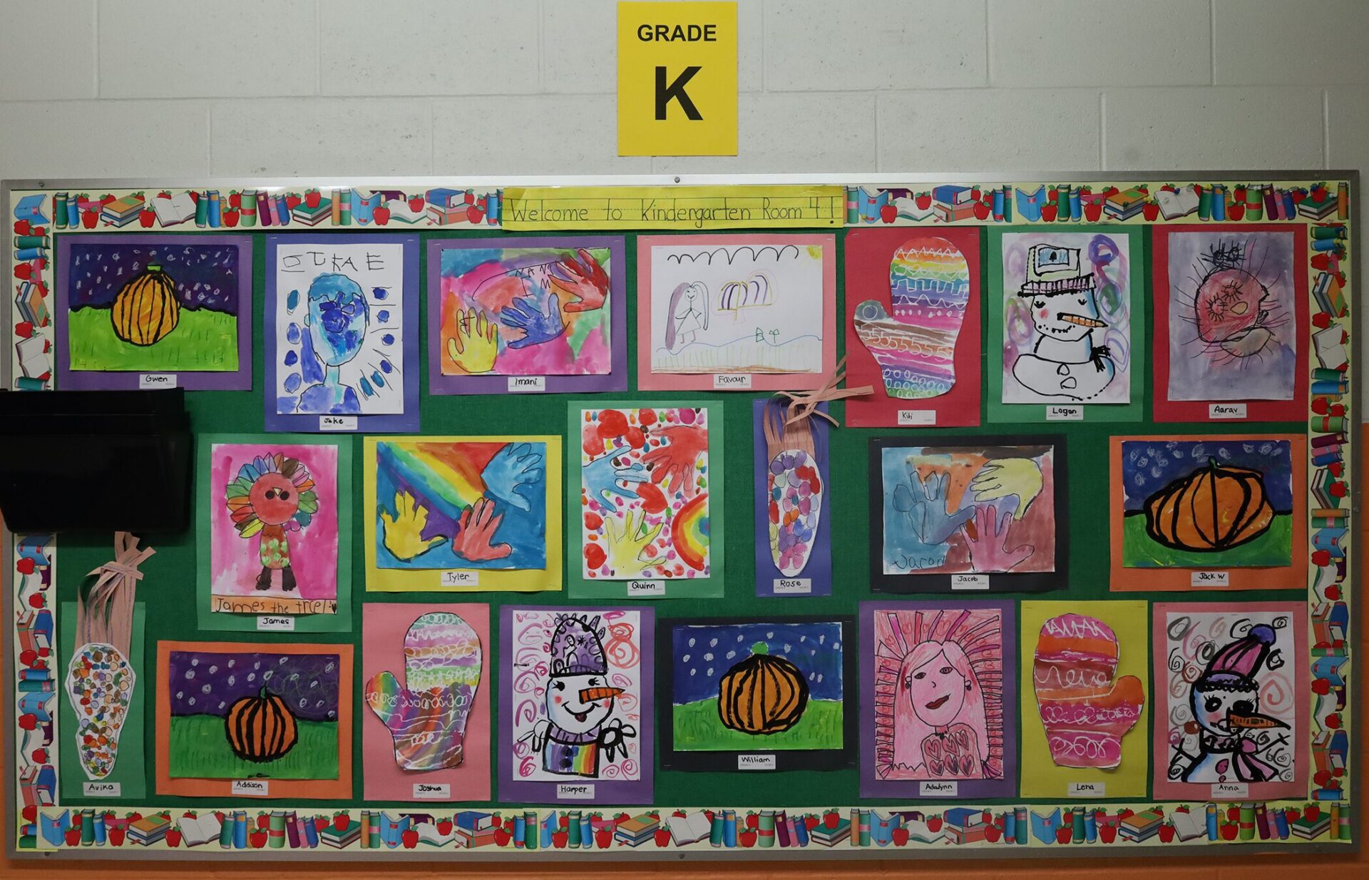 Kindergarten work featured in Byam Elementary School's Art night on Wednesday, May 27, 2026.